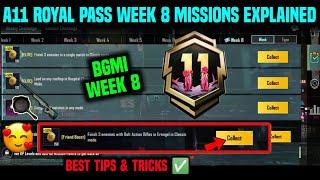 BGMI WEEK 8 MISSIONS / A11 WEEK 8 MISSION / WEEK 8 MISSION BGMI / A11 RP MISSION WEEK 8 EXPLAINED