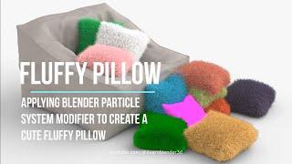 Fluffy Pillow Blender 4.1.0 Applying particle system hair modifier