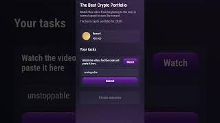 Tapswap The Best Crypto Portfolio Video Code july 19 | Tapswap Video Code | Tapswap Today Code