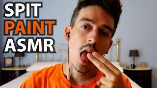 ASMR Male Spit Painting Fast/Slow (Intense Mouth Sounds) (ITA/ENG ASMR)