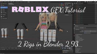 Roblox GFX Tutorial mit Blender 2.93 und zwei Rigs