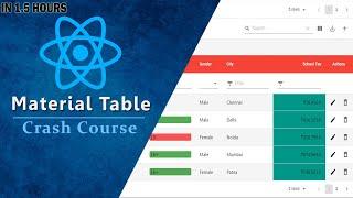 Learn Material Table with React JS in 1 Hour | Material Table Tutorial for Beginners