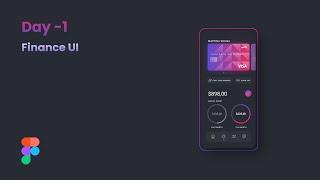 Daily UI Design Challenge | Day- 1 | Finance Dashboard UI | Figma UI Design