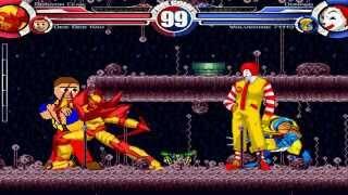 Dragon Claw & Dee Bee Kaw vs Donald & Wolverine MUGEN Battle!!!