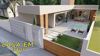 183 | TOUR of an "L''-shaped house | WITH POOL AND LEISURE AREA |