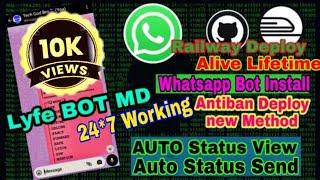  Lyfe Bot Deploy on Railway method | New Whatsapp Bot 2023 how to create whatsapp bot