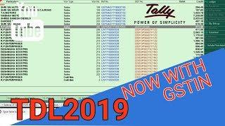 Tally ERP 9 GST | TDL 2019 | Ledgers With GST and Invoice Number