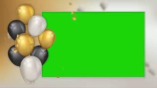 Free Green Screen Happy Birthday and Valentine's Day Frame Border Animated Background Video