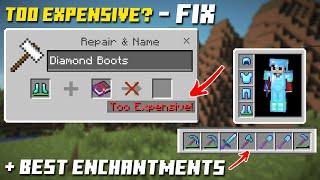 *FIX* Too Expensive on Enchantments + BEST Enchantments on ARMOUR & TOOLS! - Minecraft