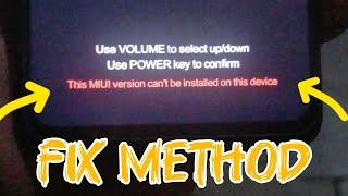 REDMI 12C || This MIUI Version Can't be Installed on this device Solution 1000% Working
