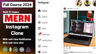 Build Real-time Full Stack Instagram Clone with MERN Stack (Socket.io, React.js, MongoDB)