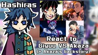 //Hashiras react to Giyuu Tomioka VS Akaza//2X SPEED//Demon slayer//KNY//Reaction//