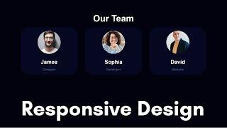 How To Make Our Team Page In HTML & CSS | Our Team Website Page