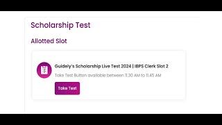 Ibps clerk live scholarship test guidely slot 2