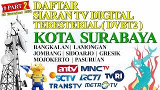 DAFTAR SIARAN TV DIGITAL TERESTERIAL (DVBT2) KOTA SURABAYA JAWA TIMUR ( 26 NOVEMBER 2021 )