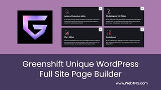 Greenshift:  A Unique WordPress Full Site Page Builder