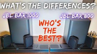 What's the differences between JBL BAR 1000 and JBL BAR 800?