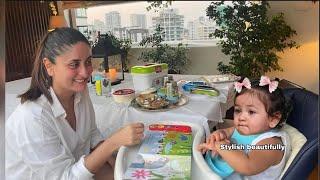 Kareena Kapoor cutely feeding alia Ranbir daughter Raha Kapoor at her home! Kareena loves raha !!