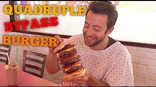 Adam Tries The Quadruple Bypass Burger | That's A First