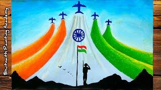 how to draw Republic day drawing easy||independence day painting
