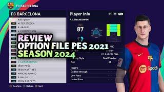 PES 2021 - REVIEW OPTION FILE PES 2021 SEASON 2024 PS4