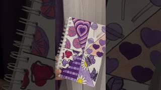 Sketchbook purple and pink theme #art #drawing #notebook #relax #satisfying #sketchbook