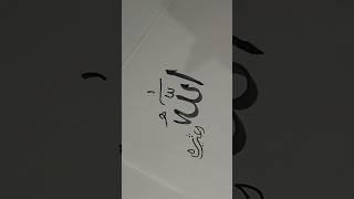 ALLAH Arabic Calligraphy Tutorial  #shorts #youtubeshorts #الله #tutorial #art #ALLAHﷻ