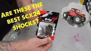 These could possibly be the BEST SCX24 shocks ever made! Injora 40mm big bore oil shocks