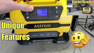 FAST tire pump with unique features by AstroAI Portable Air Compressor #AstroAI, #Tireinflator