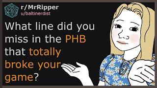 D&D Players, What line did you miss in the PHB that totally broke your game? #dnd