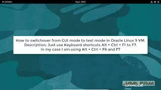 How to switch between the GUI and Text mode (Command Line mode) on Oracle Linux 9