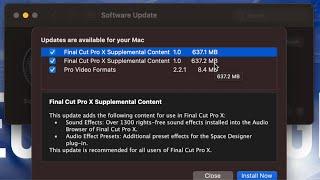 How to Download FCPX Update : Final Cut Pro X Supplemental Content 1.0 and Pro Video Formats 2.2.1