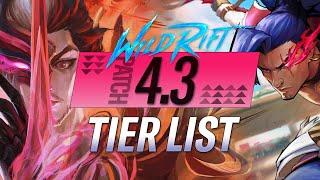 ULTIMATE CHAMPION TIERLIST | Patch 4.3 | Wild Rift