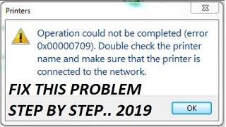 Fix this Error 0x00000709 shared printer?