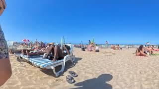 Beach Patacona | VR 360° |3D Virtual Walking Tour | 5 August  2024 | 8K