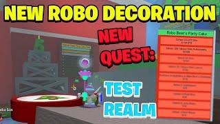 NEW ROBO BEAR DECORATION + ROBO QUEST! [BSS NEWS] | Bee Swarm Simulator