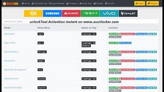 UnlockTool Activation Support Xiaomi,Huawei,Samsung,OPPO,VIVO, Xsmart flash, FRP  without credits