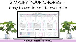 Create The ULTIMATE Chore Checklist Spreadsheet with Me + Template