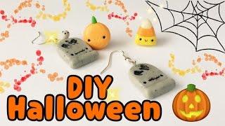 Manualidades Kawaii Fáciles! / Aretes Para Halloween / Manualidades Para Día de Muertos