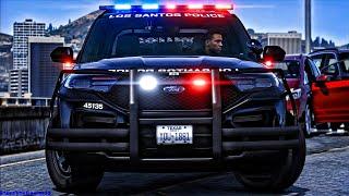 Playing GTA 5 As A POLICE OFFICER City Patrol| HPD|| GTA 5 Lspdfr Mod| 4K