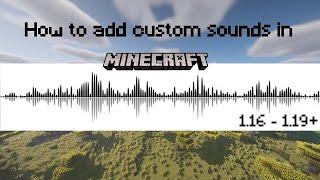 How to add CUSTOM SOUNDS in Minecraft 1.16-1.21| Tutorial