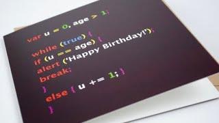 Simple birthday wishing script using HTML and JavaScript