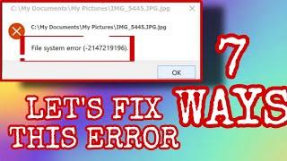 FIX: File System Error (-2147219196) in Windows