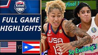 USA vs Puerto Rico Basketball FULL GAME | Olympics 2024 | USA Women's Basketball Today