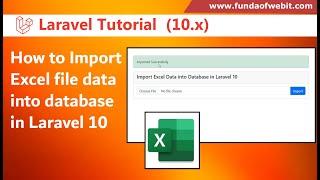How to Import Excel file data into database in Laravel 10 using maatwebsite/excel package w/ example