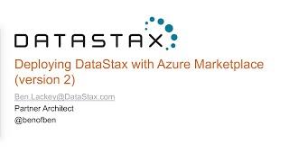 Deploying DataStax with Azure Marketplace