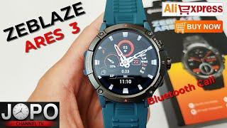 ZEBLAZE ARES 3 Rugged Sport Smart Watch Bluetooth Call IP68 Compass│Smart Watch Review│Subtitles