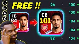 Free Highlight Partner Clubs William Saliba Best Training Guide  || efootball 2025 