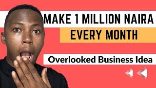 You Can Make N1 Million Monthly From This Simple And Overlooked Business In Nigeria