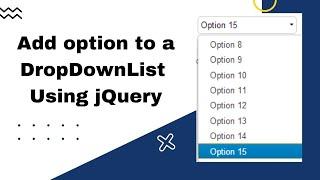 Add options to a DropDownList using jQuery